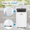 imageBLACKDECKER Portable Air Conditioner with Heat 8150 BTU SACCCEC 12000 BTU ASHRAE 128 with 10500 BTU Heating for Rooms Up To 550 Sq Ft Portable AC with Follow Me Remote Control White12 000 BTU HEAT