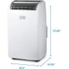 imageBLACKDECKER Portable Air Conditioner with Heat 8150 BTU SACCCEC 12000 BTU ASHRAE 128 with 10500 BTU Heating for Rooms Up To 550 Sq Ft Portable AC with Follow Me Remote Control White12 000 BTU HEAT