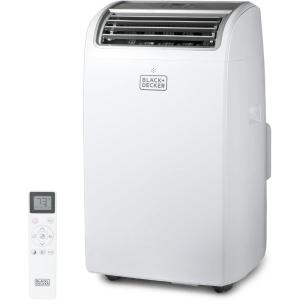 imageBLACKDECKER Portable Air Conditioner with Heat 8150 BTU SACCCEC 12000 BTU ASHRAE 128 with 10500 BTU Heating for Rooms Up To 550 Sq Ft Portable AC with Follow Me Remote Control White12 000 BTU HEAT