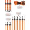 imageBLACKDECKER BDX1017 17Piece Tie Down Kit with 14 Tow Rope 1quot x 10 Deluxe CamBuckle Straps and 24quot 36quot Premium Flat Strap BungeesBDX1017