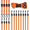 imageBLACKDECKER BDX1017 17Piece Tie Down Kit with 14 Tow Rope 1quot x 10 Deluxe CamBuckle Straps and 24quot 36quot Premium Flat Strap BungeesBDX1017