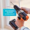 imagebeyond by BLACKDECKER 20V MAX Cordless DrillDriver BCD702C1AEV 20 Volts Silver Black OrangeDrillDriver Only
