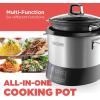 imageBLACKDECKER RCR520S AllinOne Cooking Pot 20Cup Cooked10Cup Uncooked Rice Cooker Slow Cooker and Food Steamer with Saute Function Stainless Steel