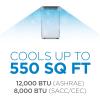 imageBLACKDECKER 12000 BTU Portable Air Conditioner with 9000 BTU Heating 4in1 AC Heater Dehumidifier and Fan Portable AC Unit with Remote Control Window Kit Included White BPP08HWTB