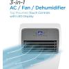 imageBLACKDECKER Portable Air Conditioner 14000 BTU for Rooms Up To 700 Sq Ft Portable AC with Follow Me Remote Control ampamp Window Kit BPT10WTB White