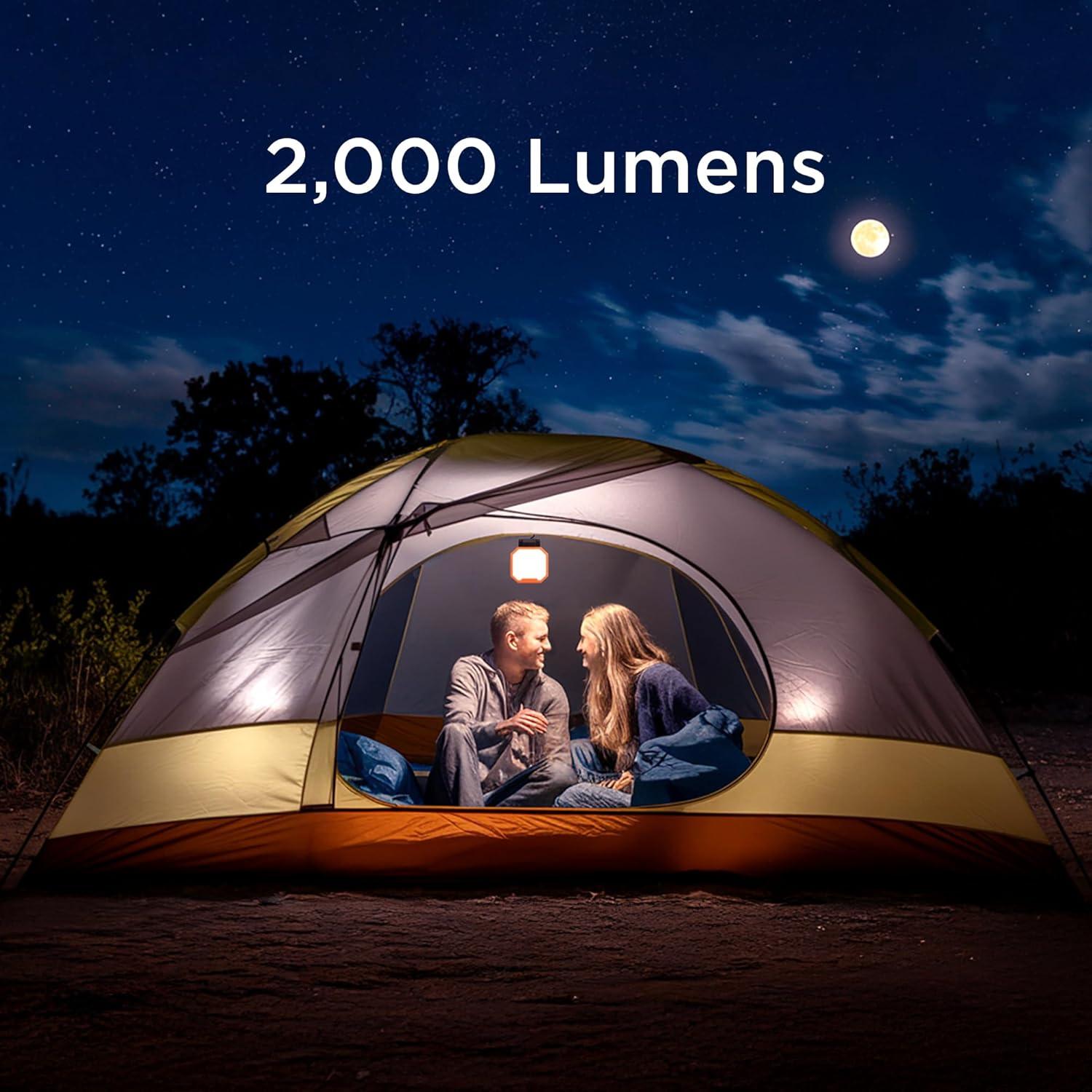 imageBLACKDECKER 2000LM Portable LED Utility Light 3 Brightness Levels Emergency Flash Magnetic Design with Folding Stand USB Rechargeable Power Bank IP65 WeatherResistant for Camping Work DIY