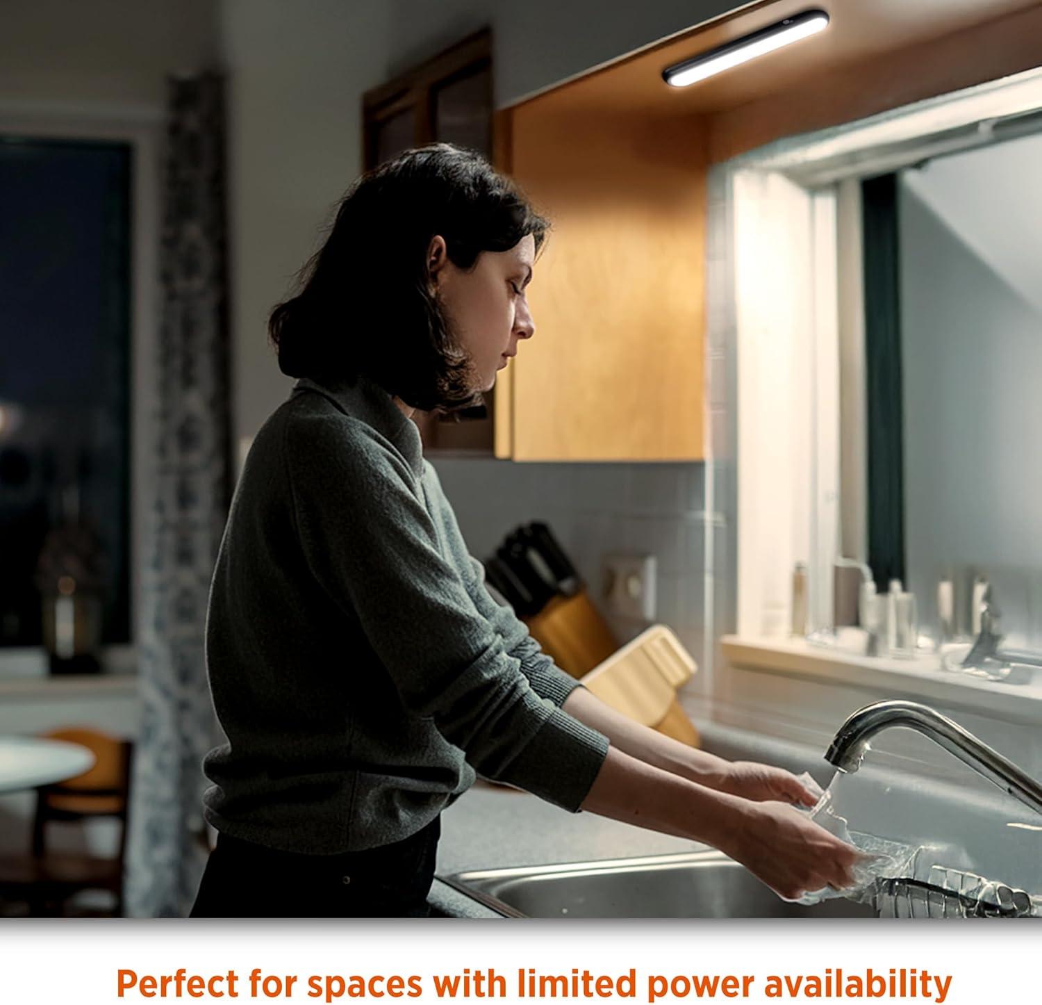 imageBLACKDECKER 2Pack 160LM LED Light Bars Touchless Motion Sensor Magnetic Mount Powered with AAA Batteries Slim and Portable Design to Brighten Indoor Rooms Closets Garages Shelving 2Pack1Pack