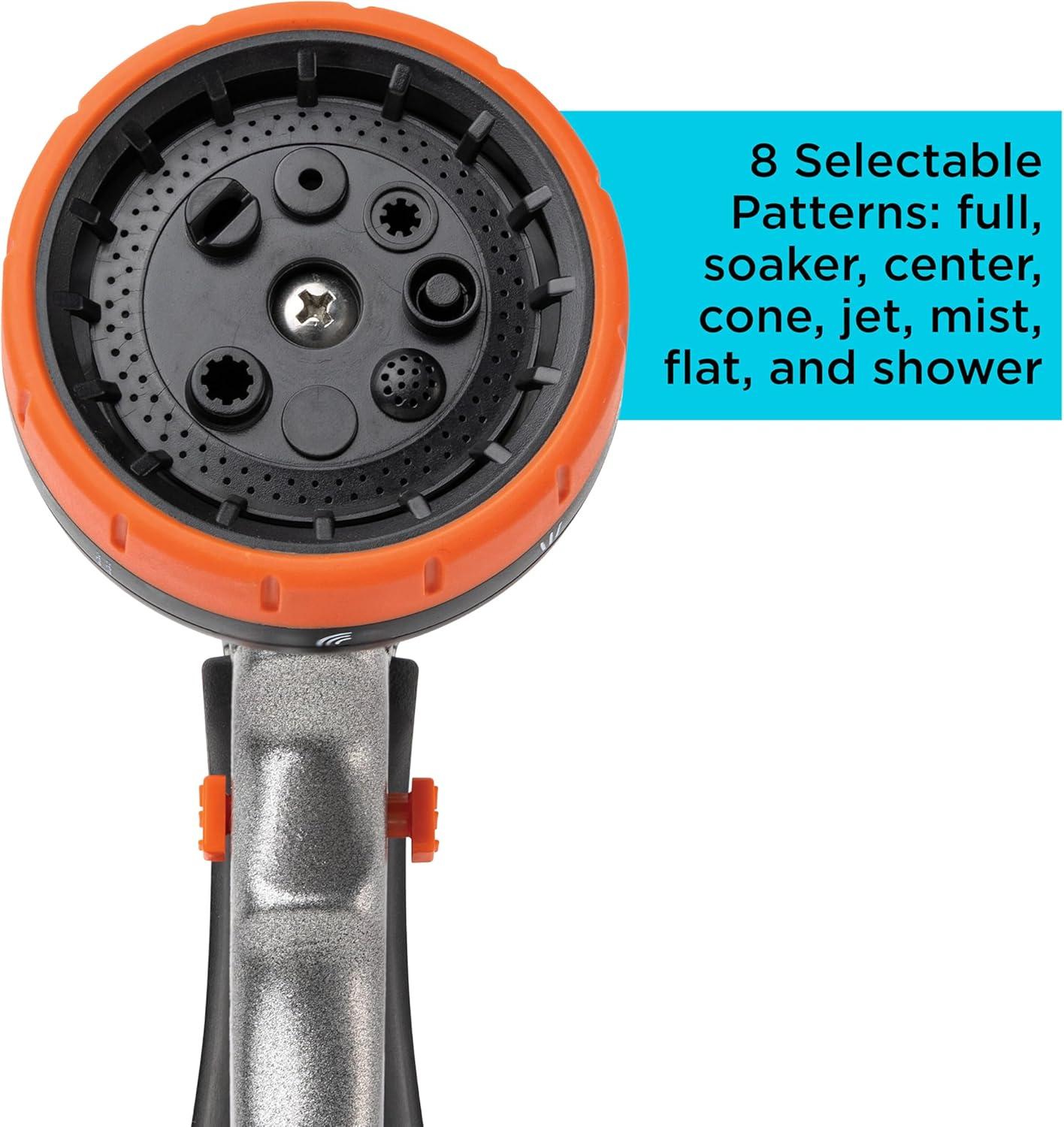 imageBLACKDECKER 8Pattern Zinc Front Trigger Nozzle  Durable Metal Build Comfortable Grip Precision Control BD59378