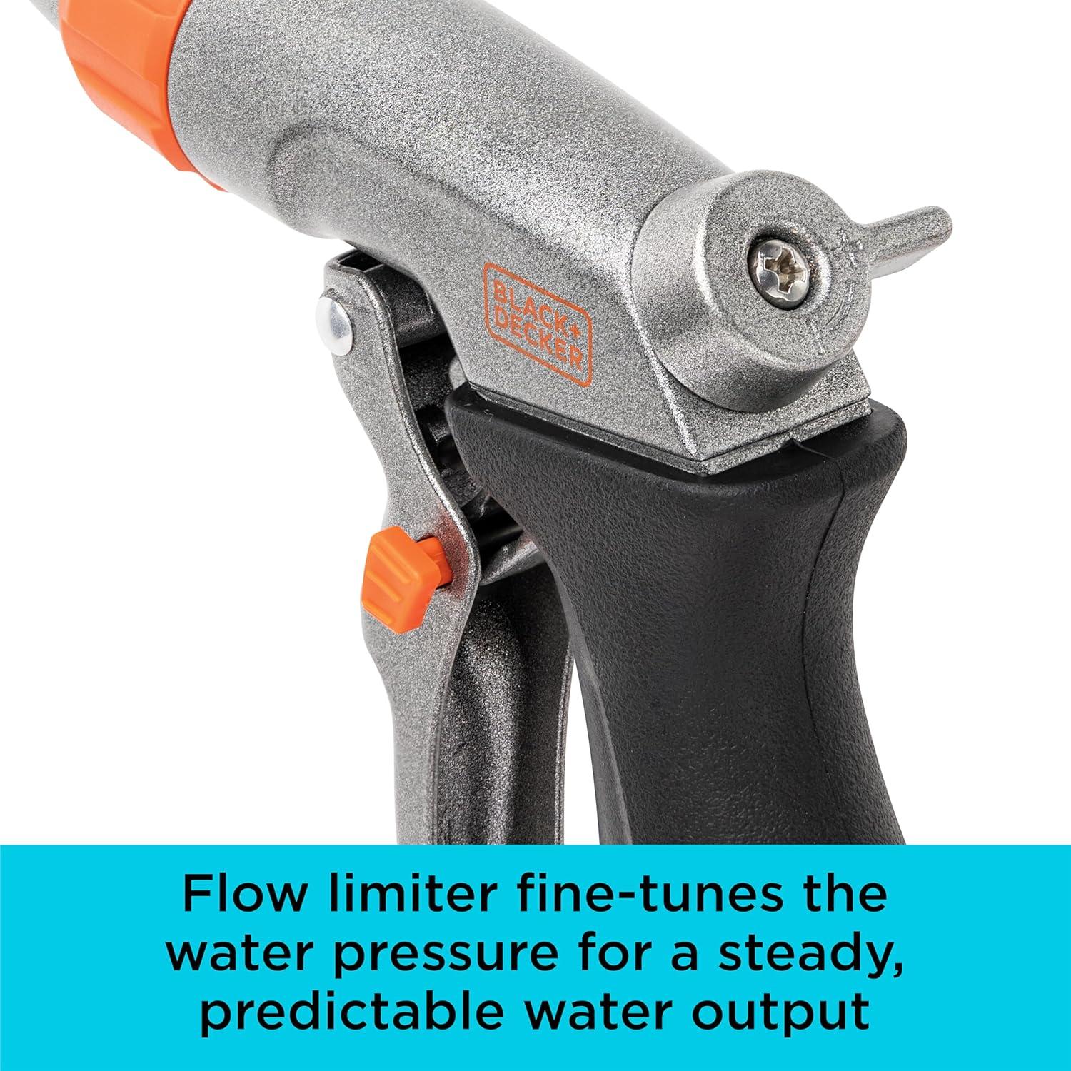 imageBLACKDECKER Adjustable Front Trigger Nozzle  HeavyDuty PrecisionControl Garden Hose Sprayer BD59380