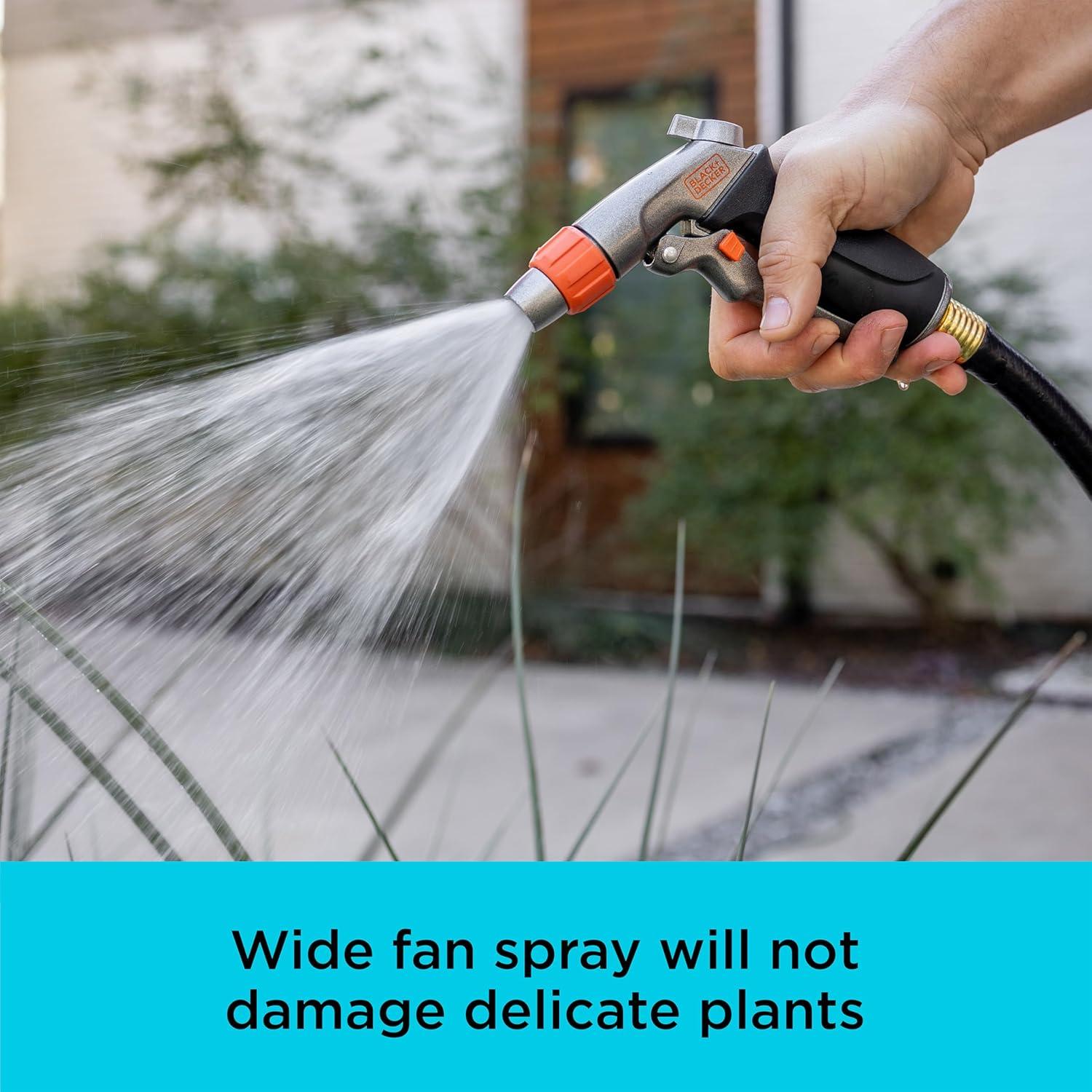 imageBLACKDECKER Adjustable Front Trigger Nozzle  HeavyDuty PrecisionControl Garden Hose Sprayer BD59380