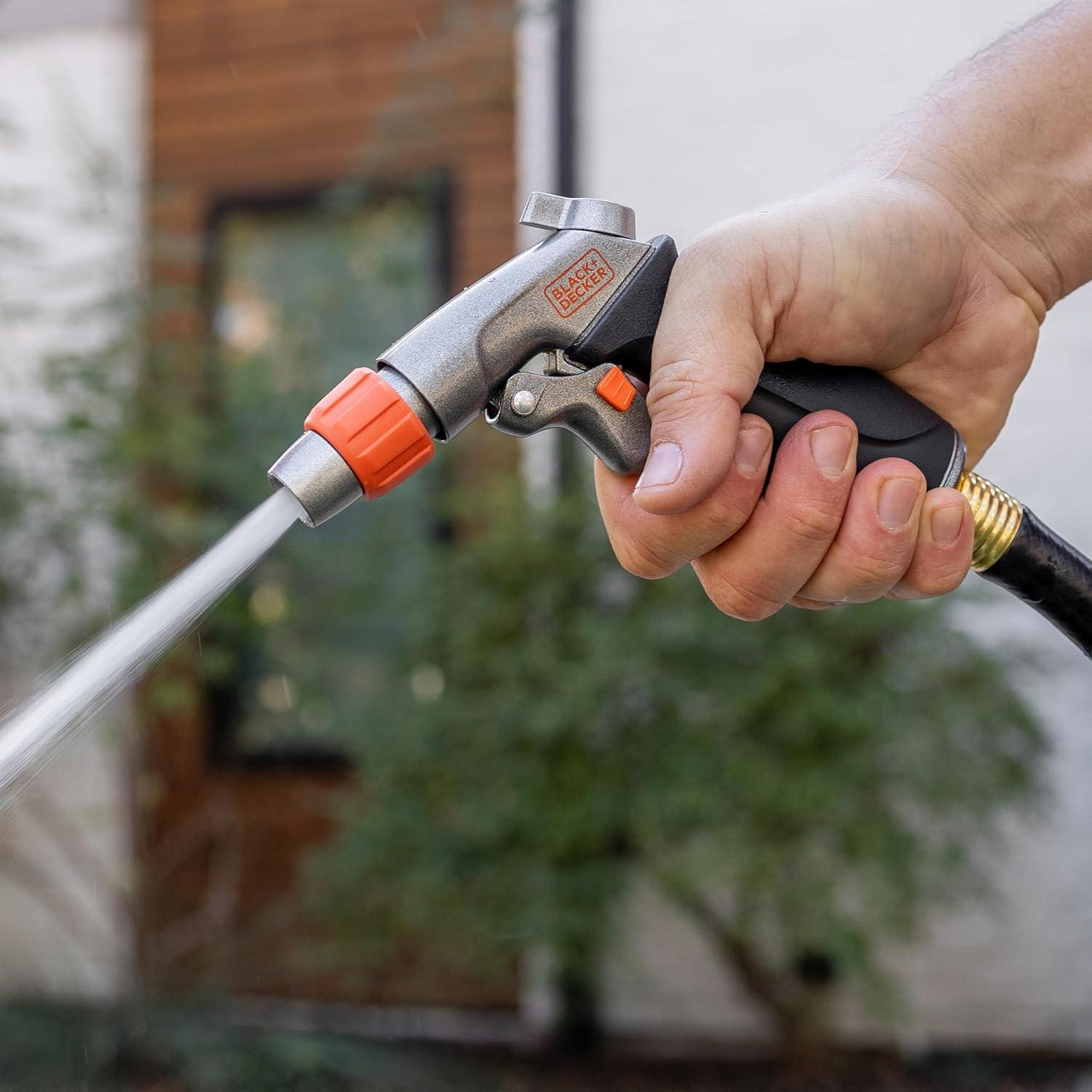 imageBLACKDECKER Adjustable Front Trigger Nozzle  HeavyDuty PrecisionControl Garden Hose Sprayer BD59380
