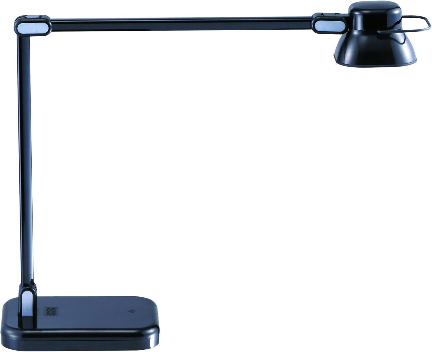 imageBLACKDECKER PureOptics Elate Dual Arm 5W FlickerFree Natural Daylight LED Desk Lamp with USB Charging Port 2 Dimming Levels 263 Lumens Black LED5NOVBLKBlack