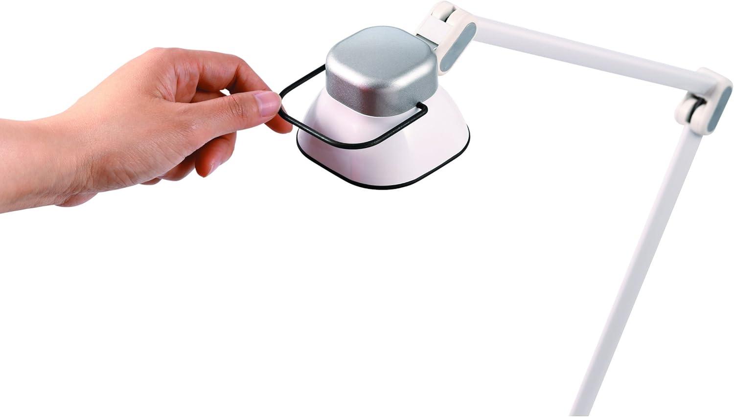 imageBLACKDECKER PureOptics Elate Dual Arm 5W FlickerFree Natural Daylight LED Desk Lamp with USB Charging Port 2 Dimming Levels 263 Lumens Black LED5NOVBLKWhite