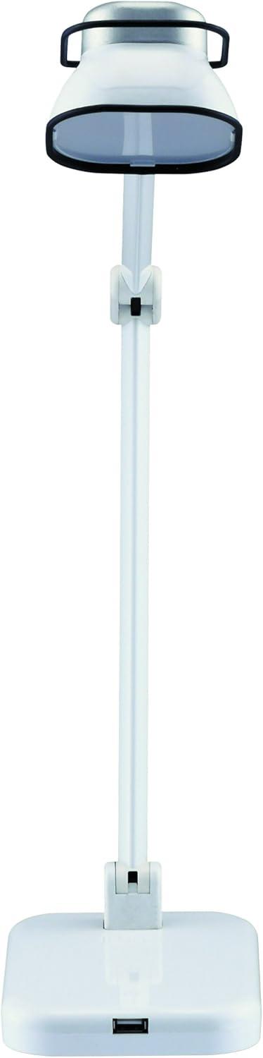 imageBLACKDECKER PureOptics Elate Dual Arm 5W FlickerFree Natural Daylight LED Desk Lamp with USB Charging Port 2 Dimming Levels 263 Lumens Black LED5NOVBLKWhite