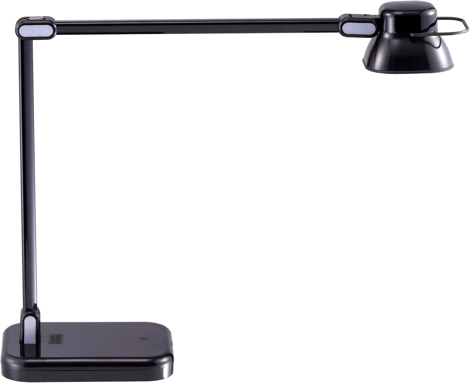 imageBLACKDECKER PureOptics Elate Dual Arm 5W FlickerFree Natural Daylight LED Desk Lamp with USB Charging Port 2 Dimming Levels 263 Lumens Black LED5NOVBLKBlack