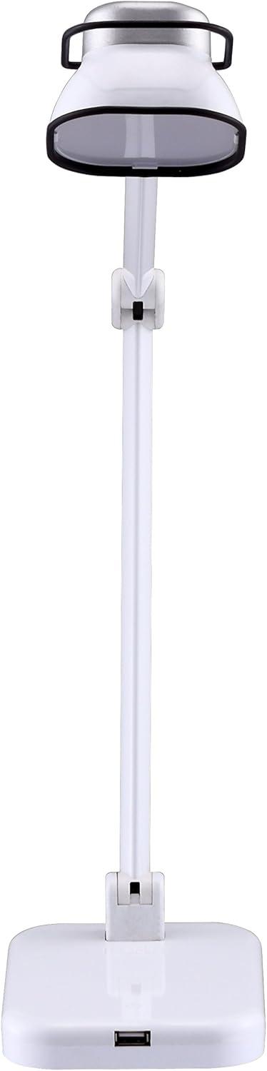 imageBLACKDECKER PureOptics Elate Dual Arm 5W FlickerFree Natural Daylight LED Desk Lamp with USB Charging Port 2 Dimming Levels 263 Lumens Black LED5NOVBLKWhite