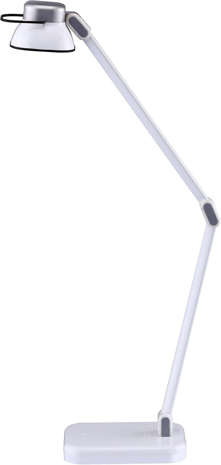 imageBLACKDECKER PureOptics Elate Dual Arm 5W FlickerFree Natural Daylight LED Desk Lamp with USB Charging Port 2 Dimming Levels 263 Lumens Black LED5NOVBLKWhite