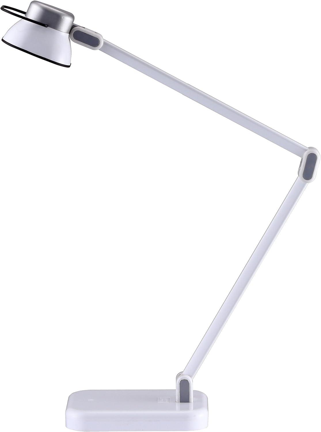 imageBLACKDECKER PureOptics Elate Dual Arm 5W FlickerFree Natural Daylight LED Desk Lamp with USB Charging Port 2 Dimming Levels 263 Lumens Black LED5NOVBLKWhite