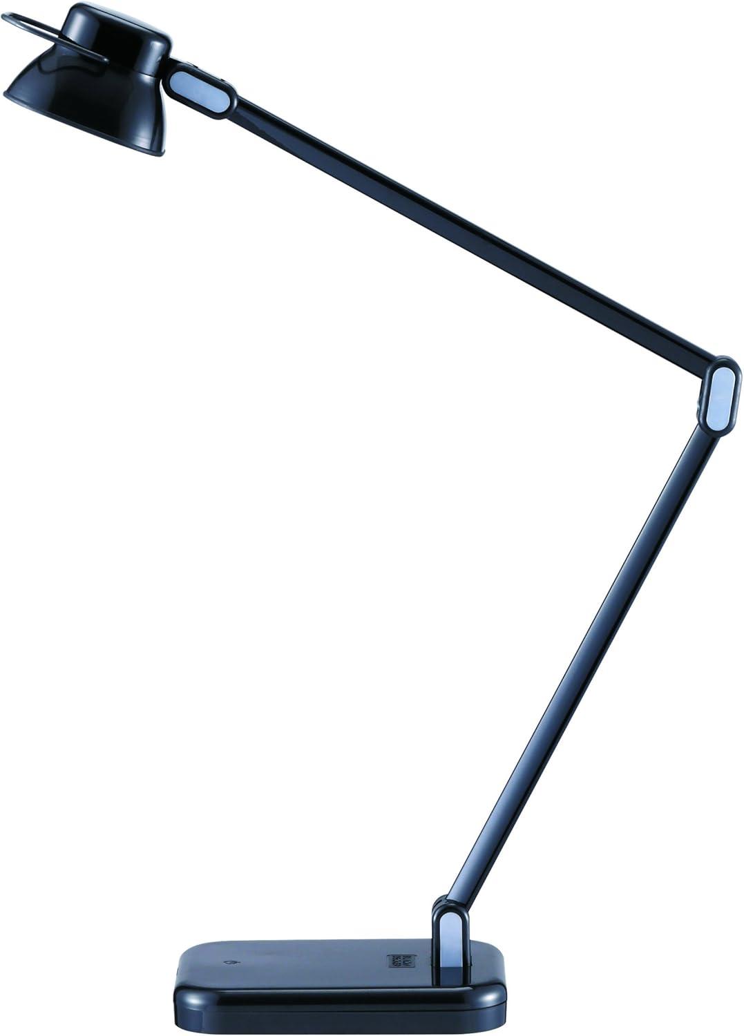imageBLACKDECKER PureOptics Elate Dual Arm 5W FlickerFree Natural Daylight LED Desk Lamp with USB Charging Port 2 Dimming Levels 263 Lumens Black LED5NOVBLKBlack