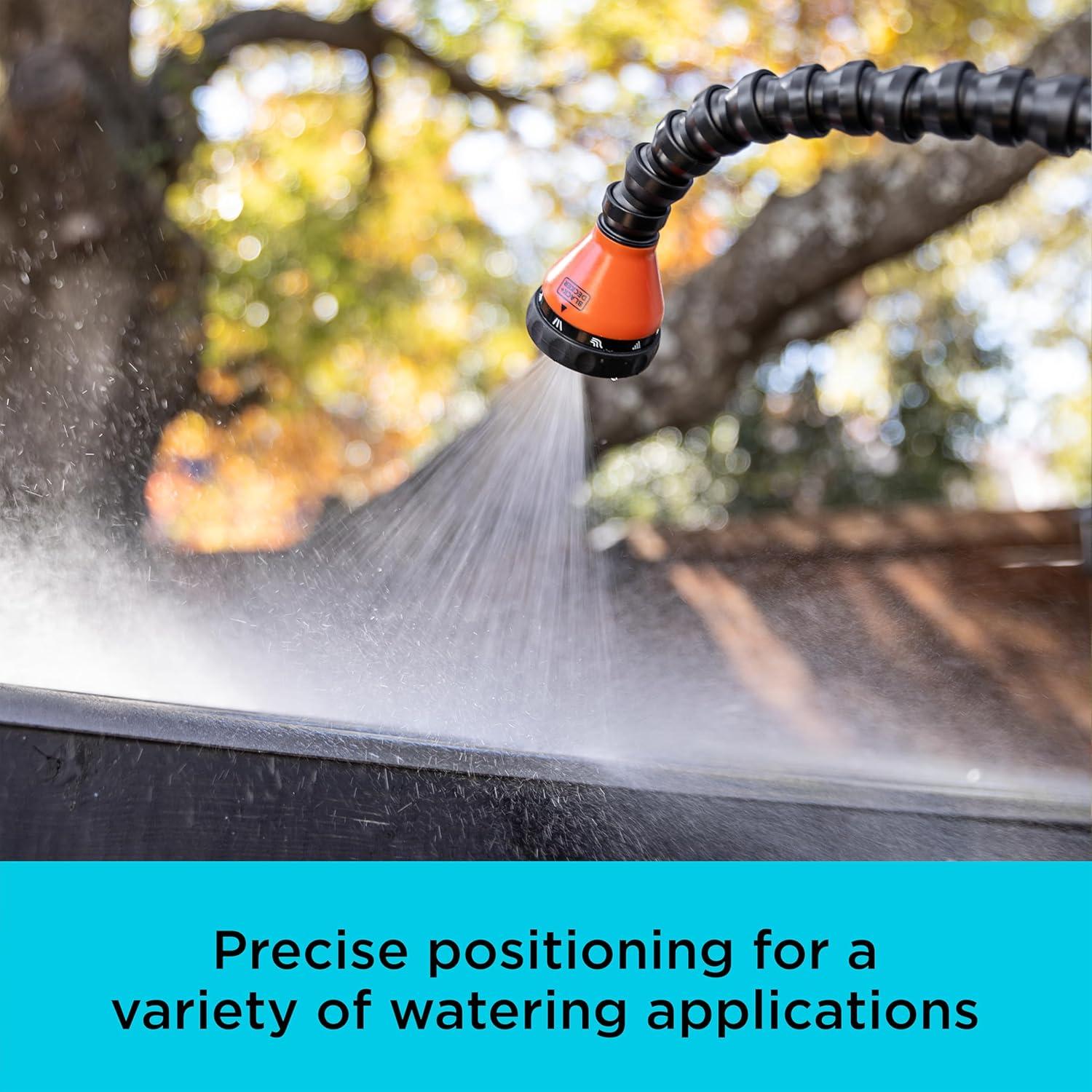 imageBlack  Decker 28quot Snake Wand  9 Spray Patterns Flexible Neck Comfort Grip BD57383