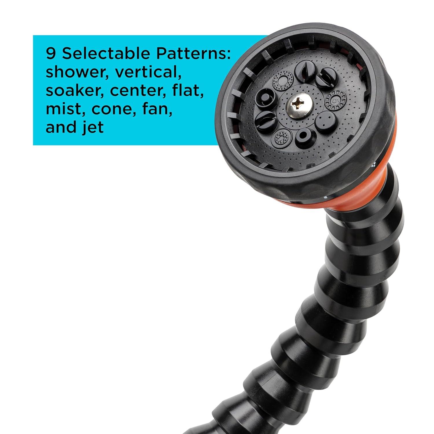 imageBlack  Decker 28quot Snake Wand  9 Spray Patterns Flexible Neck Comfort Grip BD57383