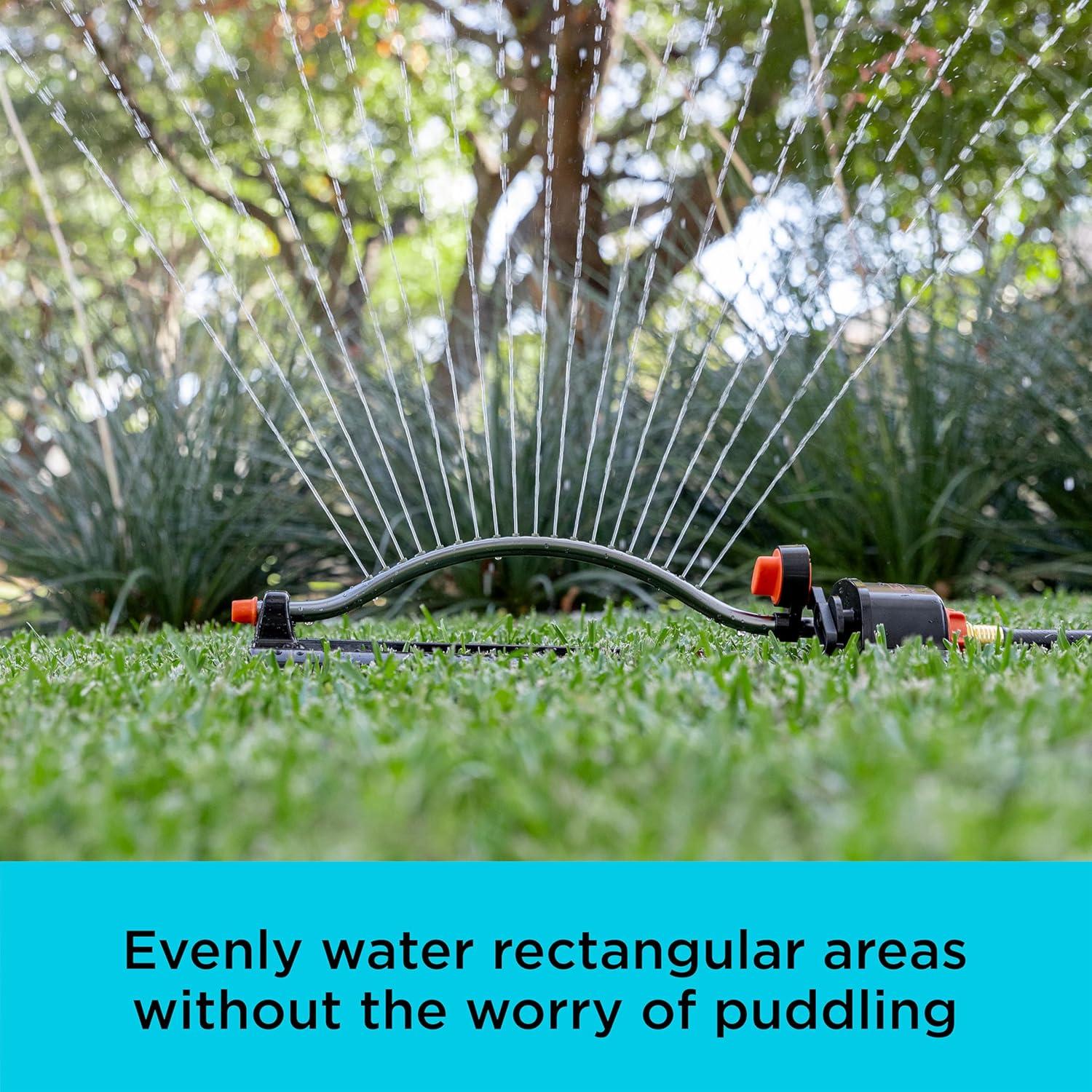 imageBlack  Decker 3600 Sq Ft Metal Oscillating Sprinkler  Durable Adjustable EvenCoverage Watering BD3435