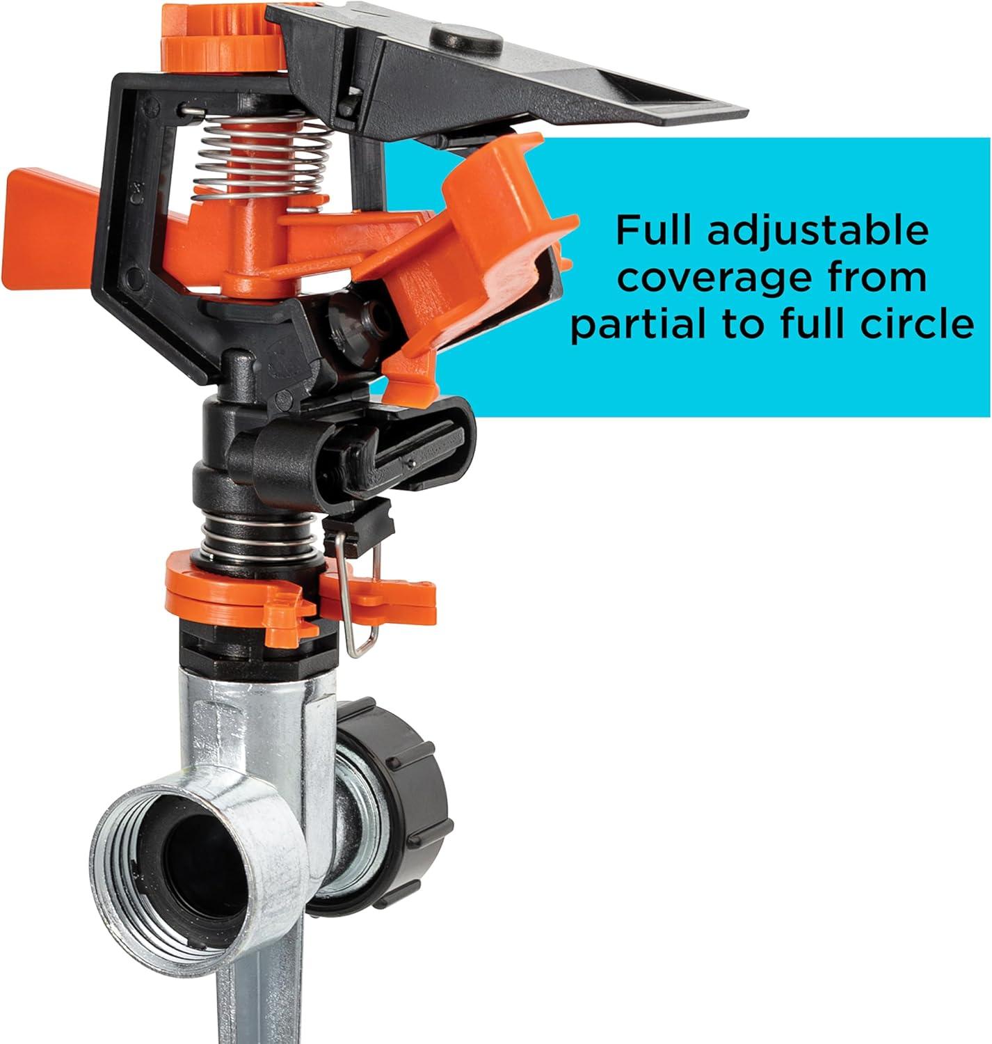 imageBlack  Decker Impulse Sprinkler  Up to 5027 Sq Ft Coverage Adjustable Spray Secure Spike Base BXWNBB57395