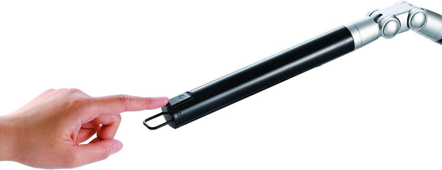 imageBlack and Decker LED7BARWHTRED PureOptics Exalt Bar 5W FlickerFree Natural Daylight LED Desk Lamp with USB Charging Port 4 Dimming Levels 306 Lumens 135quot x 60quot x 190quot WhiteRedBlackGray