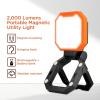 imageBLACKDECKER 2000LM Portable LED Utility Light 3 Brightness Levels Emergency Flash Magnetic Design with Folding Stand USB Rechargeable Power Bank IP65 WeatherResistant for Camping Work DIY