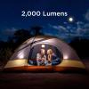 imageBLACKDECKER 2000LM Portable LED Utility Light 3 Brightness Levels Emergency Flash Magnetic Design with Folding Stand USB Rechargeable Power Bank IP65 WeatherResistant for Camping Work DIY