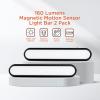 imageBLACKDECKER 2Pack 160LM LED Light Bars Touchless Motion Sensor Magnetic Mount Powered with AAA Batteries Slim and Portable Design to Brighten Indoor Rooms Closets Garages Shelving 2Pack2Pack