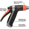 imageBLACKDECKER Adjustable Metal Rear Trigger Nozzle  Durable EasyGrip Garden Hose Sprayer with Locking Rear Trigger BD59578