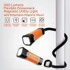 imageBLACKDECKER LED Neck Reading Light 200 Lumens Dual Flashlight HandsFree Lighting Flexible Gooseneck 3 Dimmable Modes SOS 3 Magnetic Mounts Wearable AA BatteryPowered IP65 WeatherResistant