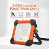 imageBLACKDECKER LED Work Light 2000 Lumens LED Utility Panel Flood Light IP65 Waterproof Shock Resistant 120 Beam Angle ETL Certified Adjustable Kickstand Tripod Compatible Portable 120V Plug