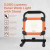 imageBLACKDECKER LED Work Light 3000 Lumens LED Panel Flood Light IP65 Waterproof Shock Resistant 120 Beam Angle ETL Certified Pivoting HStand Tripod Compatible Compact ampamp Portable 120V Plug