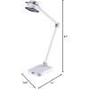 imageBLACKDECKER PureOptics Elate Dual Arm 5W FlickerFree Natural Daylight LED Desk Lamp with USB Charging Port 2 Dimming Levels 263 Lumens Black LED5NOVBLKWhite