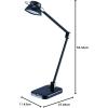 imageBLACKDECKER PureOptics Elate Dual Arm 5W FlickerFree Natural Daylight LED Desk Lamp with USB Charging Port 2 Dimming Levels 263 Lumens Black LED5NOVBLKBlack