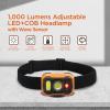 imageBLACKDECKER Rechargeable Headlamp with Wave Sensor Ultra Bright 1000 Lumens LED Head Light Adjustable 90 Tilt 7 Lighting Modes IP65 Waterproof Fits Over Helmet 14 Hour Head Lamp for CampingOne Pack