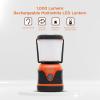 imageBLACKDECKER Rechargeable LED Lantern ampamp 400mAh Power Bank 2Pack 1000 Lumens 360 Flashlight for Camping ampamp Power Outage with SOS Mode 12 Hour Power Multiwhite 7 Modes IP44 WeatherResistant HookOne Pack