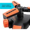 imageBlack  Decker 3Arm Adjustable Sprinkler  360 Coverage Customizable Spray 1216 Square Foot Coverage BD8428