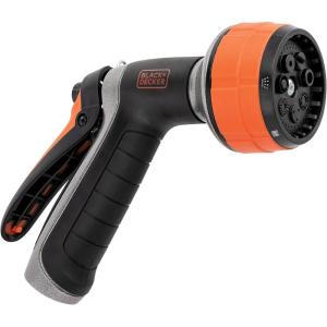 imageBLACKDECKER Dial 7 Pattern Rear Trigger Garden Hose Nozzle  Durable Versatile Comfortable Grip Watering BD59577
