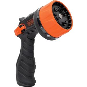 imageBLACKDECKER HeavyDuty 10Pattern Poly Thumb Control Nozzle  Ergonomic Versatile Precision Garden Hose Attachment BD8439