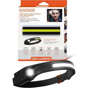 imageBLACKDECKER Rechargeable Headlamp with Flashlight ampamp Wave Sensor 350 Lumens LED 230 Wide Beam Head Light IP65 Waterproof 4 Brightness Settings ampamp SOS Mode Fits Over Helmets Head Lamp for CampingOne Pack