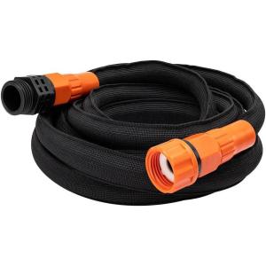 imageBlack  Decker 25 ft x 58 in Expanding Garden Hose  Lightweight KinkResistant Quick Repair Couplings BXMHBB22182