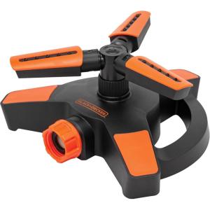 imageBlack  Decker 3Arm Adjustable Sprinkler  360 Coverage Customizable Spray 1216 Square Foot Coverage BD8428