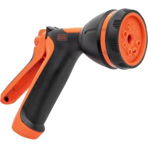 imageBlack  Decker 8Pattern Rear Trigger Garden Hose Nozzle  Lightweight Versatile Sprayer with EasyDial Control BXWNBB57390