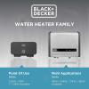 imageBLACKDECKER 11kW 240 Volt 235GPM Tankless Electric Water Heater SelfModulating Point of Use Unit for up to 2 simultaneous applications Hot Water on Demand Digital Temperature Display24 kW