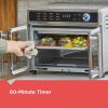 image:imageBLACKDECKER Crisp N Bake Air Fryer Toaster Oven Combo 12 in 1 Countertop Convection Oven Cooks Food Fast Fits a Whole Pizza or 6 Toast Slices French Doors with Stainless Steel Finish