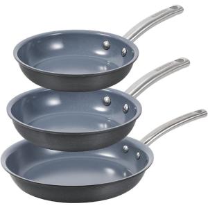 image:imageBLACKDECKER 12Piece Ceramic Hard Anodized Aluminum Cookware Set Pots and Pans Set with Ceramic NonStick Coating3PIECE