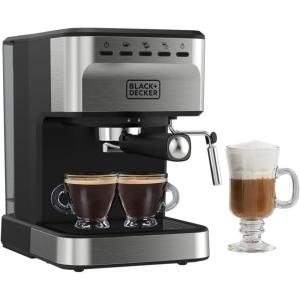 image:imageBlackDecker SemiAutomatic 15 Bar Espresso and Cappuccino Maker Versatile Machine with Ability to use Grounds or ESE Pods to Make Your Perfect Cup of Coffee